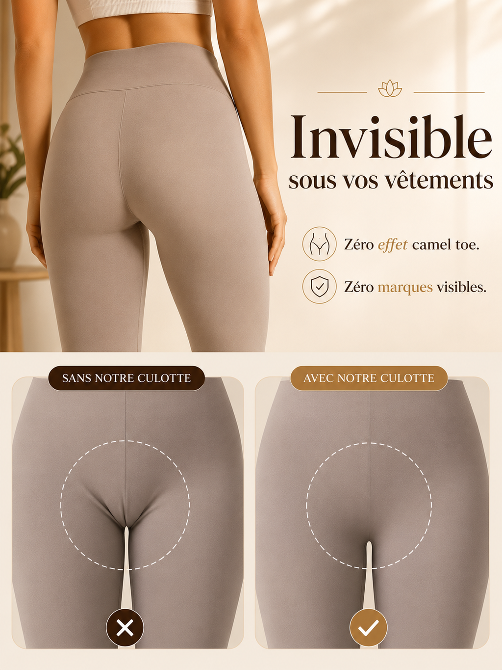 Unsichtbare Anti-Cameltoe-Premium-Unterhose
